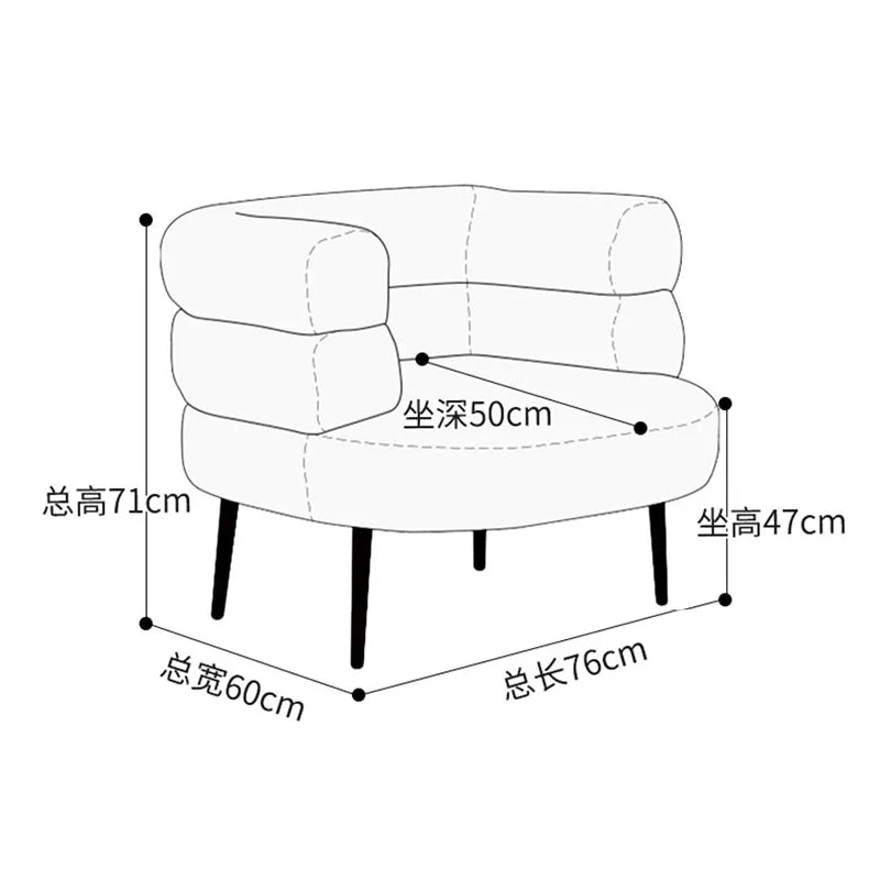 Customized Luxury Cashmere Makeup Chair,Nordic Living Room Armchair,Home Furniture,Leisure Chairs,Bedroom,Computer Sofas,Stool